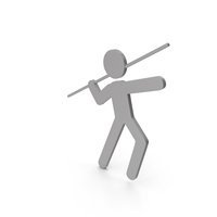 Javelin Throw Grey Icon PNG & PSD Images