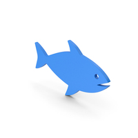 Symbol Fish Blue PNG & PSD Images