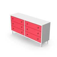 Drawer Dresser Red White PNG & PSD Images
