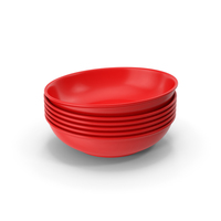 Plates Stack Red PNG & PSD Images