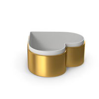 Heart Box Opened Gold PNG & PSD Images