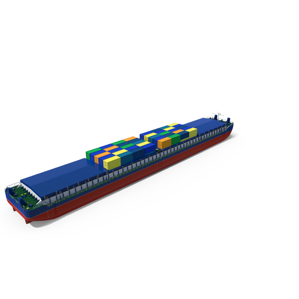Barge with Containers PNG & PSD Images