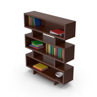 Book Shelf With Books PNG & PSD Images
