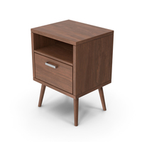 Bedside Dark Wood PNG & PSD Images