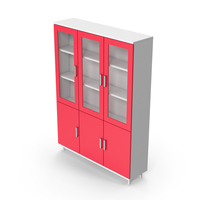 Display Cabinet Red White PNG & PSD Images