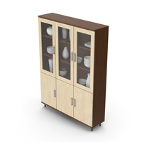 Display Cabinet With Ceramic PNG & PSD Images