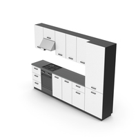 Kitchen Cabinets Black White PNG & PSD Images