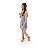 Luna Casual Summer Walking Pose PNG & PSD Images