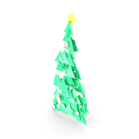 A Geometric Christmas Tree PNG & PSD Images