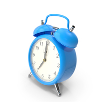 A Retro Blue Alarm Clock PNG & PSD Images