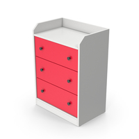 Chest Of Drawers Red White PNG & PSD Images
