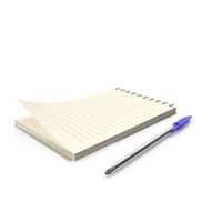 Block Notes with Bic Pen PNG & PSD Images