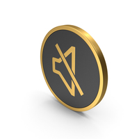 Gold Icon Mute PNG & PSD Images