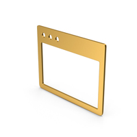 Browser Gold Symbol PNG & PSD Images