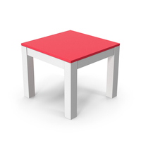 Square Table Red White PNG & PSD Images