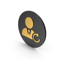 User Profile Update Gold Icon PNG & PSD Images