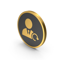 Gold Icon User Profile Update PNG & PSD Images