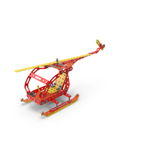 Meccano玩具直升机PNG和PSD图像
