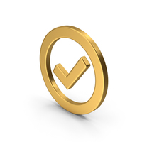 Checkmark Gold PNG & PSD Images