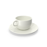 Cup with Plate White PNG & PSD Images