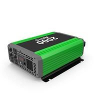 Power Inverter Green Power On New PNG & PSD Images