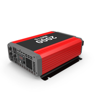 Power Inverter Red Power On New PNG & PSD Images