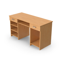 Wooden Home Office Desk PNG & PSD Images