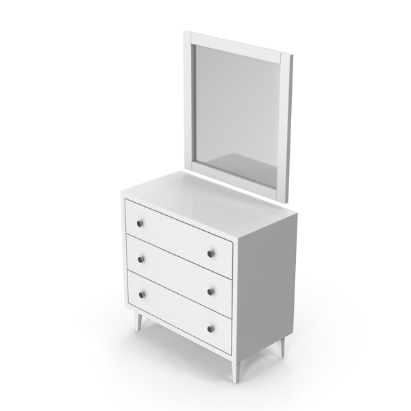 Drawer Dresser With Mirror PNG & PSD Images