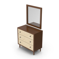 Drawer Dresser With Mirror PNG & PSD Images