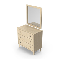 Drawer Dresser With Mirror PNG & PSD Images