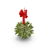 Mistletoe Red Bow PNG & PSD Images