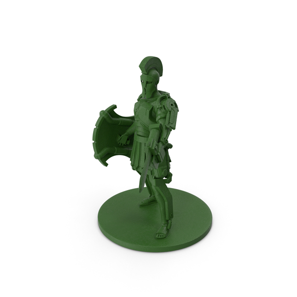 Plastic Warrior Soldier Green PNG & PSD Images