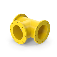 Industrial Tee Pipe Yellow PNG & PSD Images
