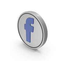 Facebook Coin Silver PNG & PSD Images