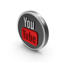 Social Media YouTube Subscribe Coin Silver PNG & PSD Images