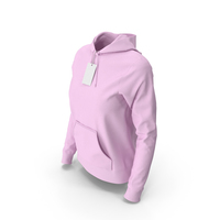 Female Fitted Hoodie Body Shape With Tag Pink PNG & PSD Images