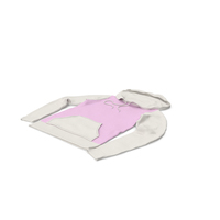 Female Fitted Hoodie Laying Pink and White PNG & PSD Images