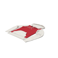 Female Fitted Hoodie Laying Red and White PNG & PSD Images