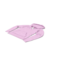Female Fitted Hoodie Laying With Tag Pink PNG & PSD Images