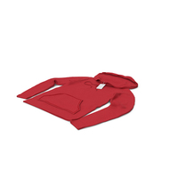 Female Fitted Hoodie Laying With Tag Red PNG & PSD Images