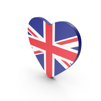 The United Kingdom of Great Britain and Northern Ireland Heart Flag PNG & PSD Images