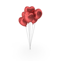 Heart Balloons Christmas Gift Red PNG & PSD Images