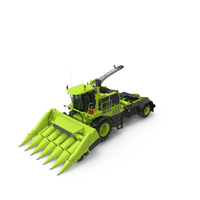 Harvester with Corn Header 6 Rows New PNG & PSD Images