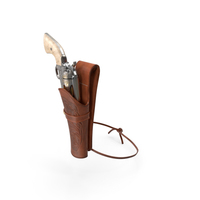 Leather Holster with Revolver PNG & PSD Images