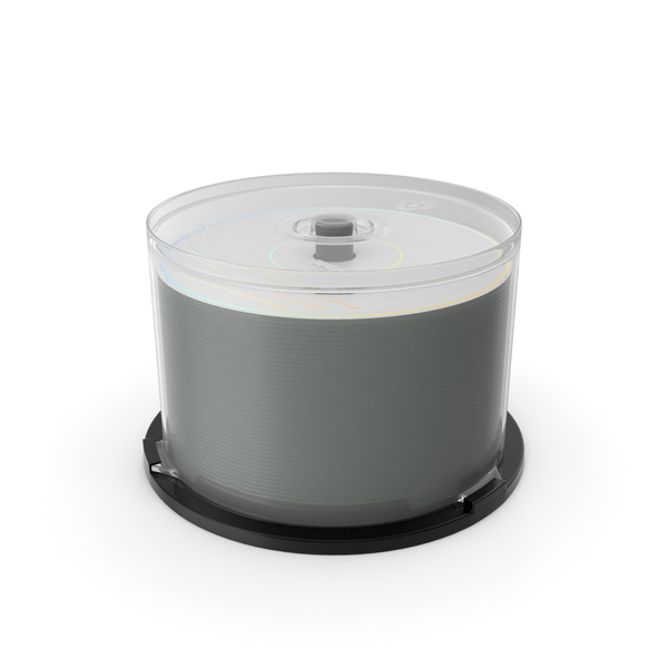 Plastic Spindle Cake Box with 50 Discs PNG & PSD Images