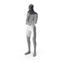 Robotic Humanoid Standing Pose PNG & PSD Images