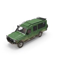 Toyota Land Cruiser Safari Green Dirty PNG & PSD Images