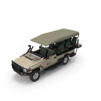Toyota Land Cruiser Safari Open Sided Beige Clean PNG & PSD Images