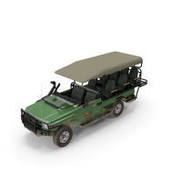 Toyota Land Cruiser Safari Open Sided Green Dirty PNG & PSD Images