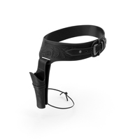 Western Gun Belt with Holster Leather Black PNG & PSD Images